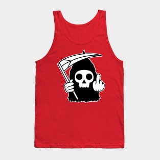 Cute Grim Reaper With Middle Finger Tank Top